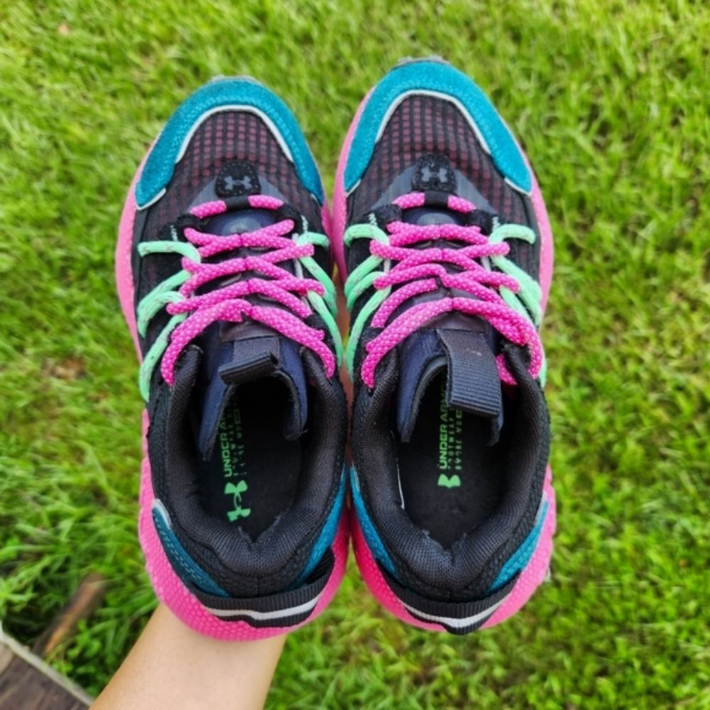 Under Armour Women Sneakers Pink Fat Tire Aventure Pro Trail Running Size 5.5 - Picture 7 of 13